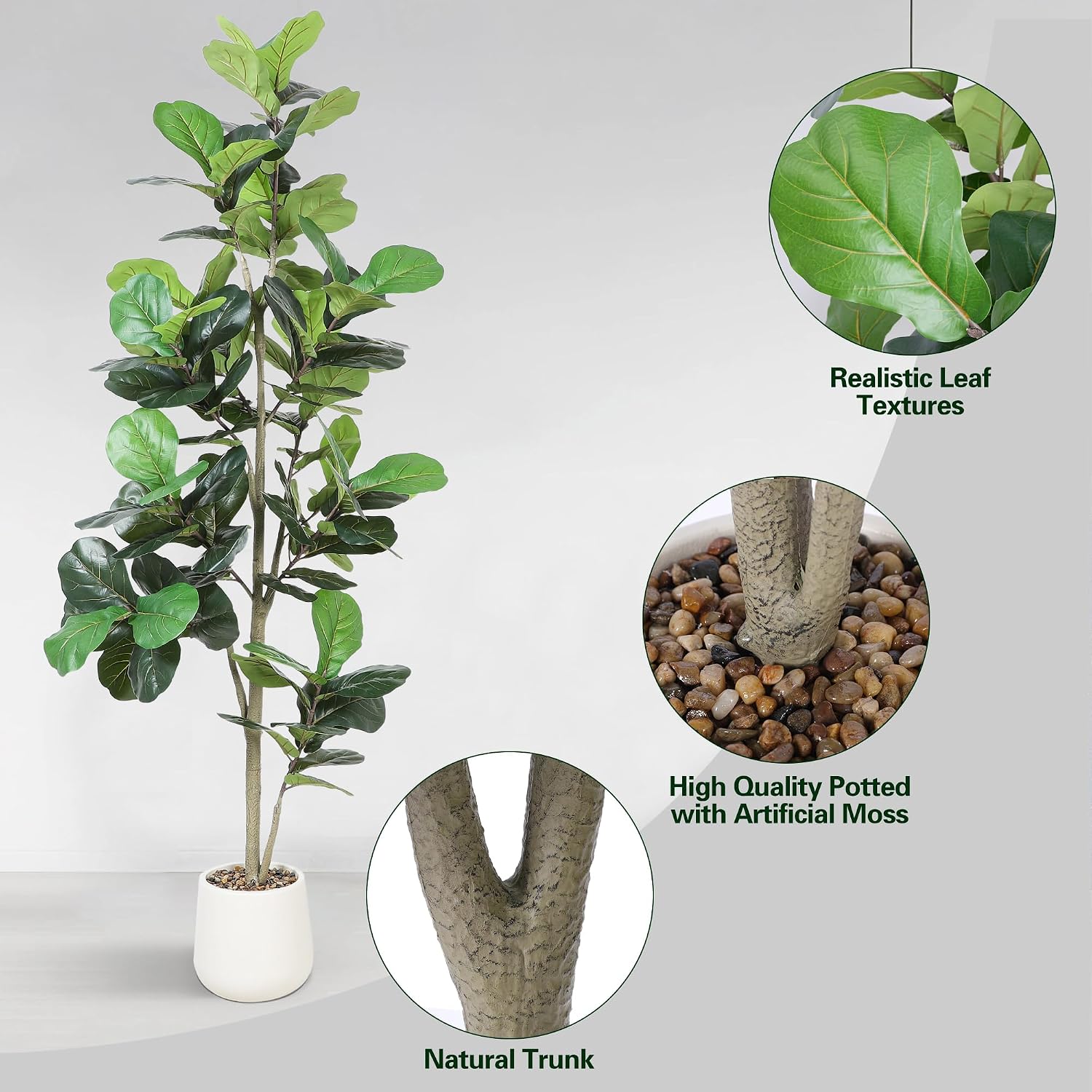 شجرة فيدال ليف صناعية بطول 7 أ - مراجعة Ficus Lyrata Tree وسعره